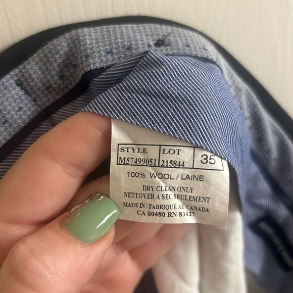 ✨Neiman Marcus Wool Black Dress Sz 35 Pants✨ - Picture 4 of 6